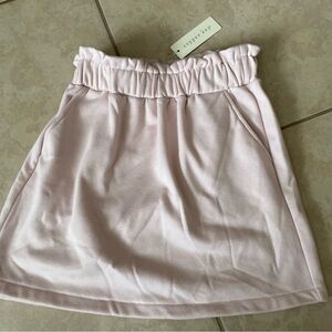 NWT Copper Key Ballet Pink Super Soft Paper Bag Style Mini Skirt Small
